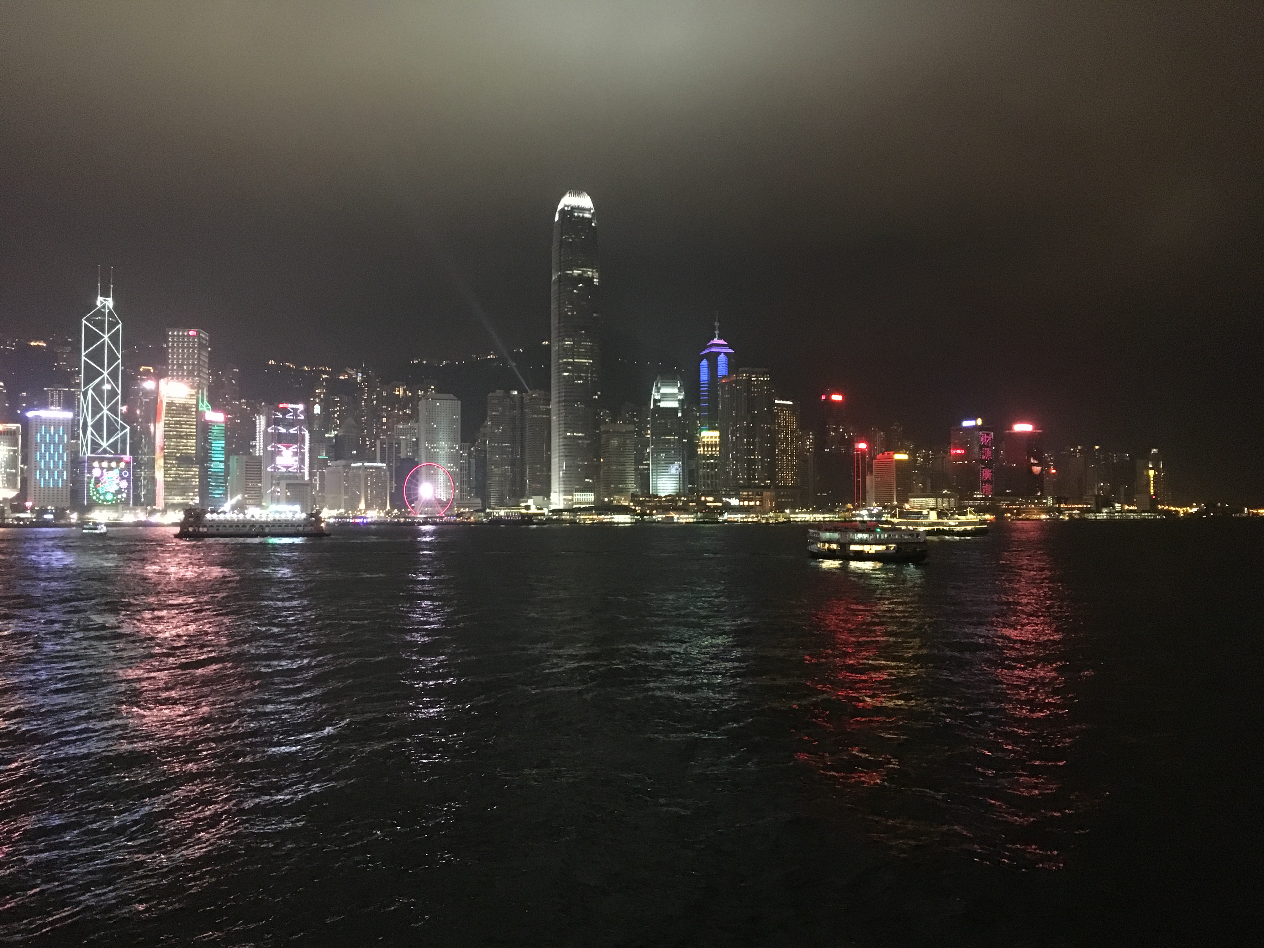 HK by dawn and Roof-top bar